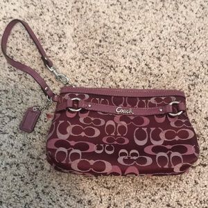 Pink Coach Clutch